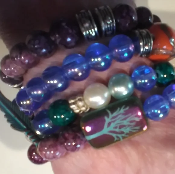 Boho Tree of Life Stretch Bead Bracelets 🌼 - Picture 4 of 10